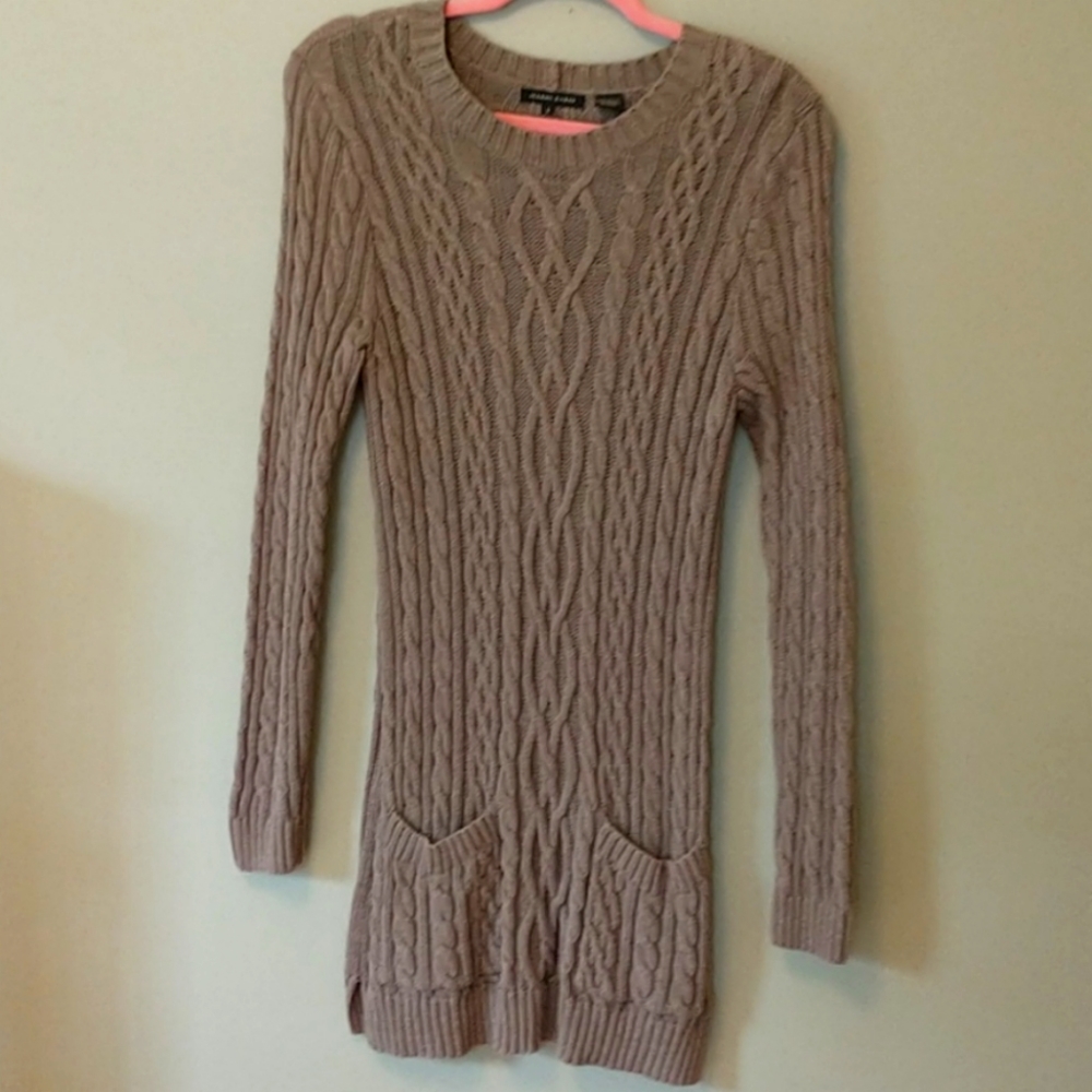 Jeanne Pierre taupe sweater dress. Never worn.